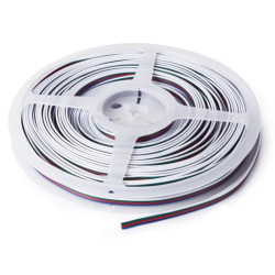 CÂBLE RVB POUR FLEXIBLES LED - 4 CONDUCTEURS - 25 m (4 x 0.33 mm²) - V