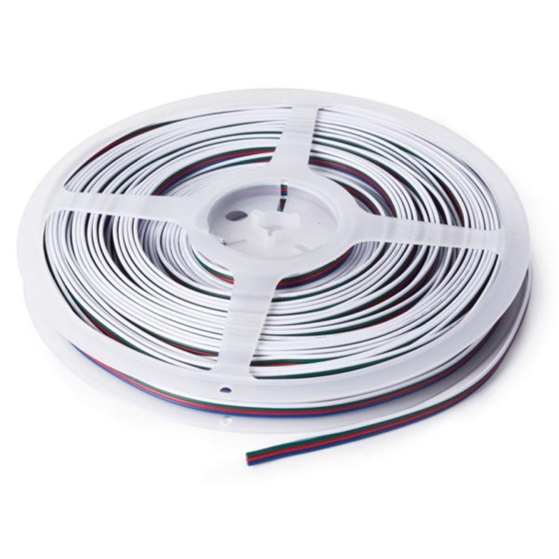 CÂBLE RVB POUR FLEXIBLES LED - 4 CONDUCTEURS - 25 m (4 x 0.33 mm²)