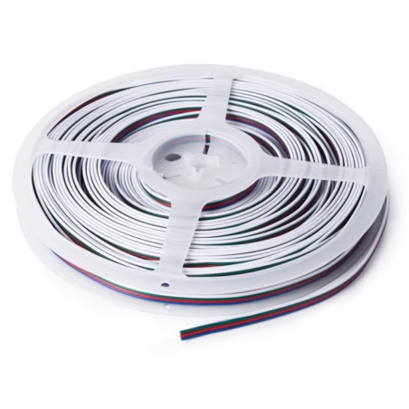 CÂBLE RVB POUR FLEXIBLES LED - 4 CONDUCTEURS - 25 m (4 x 0.33 mm²) - V