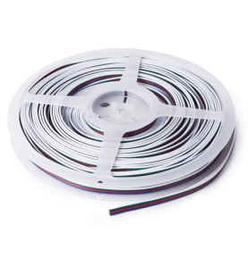 CÂBLE RVB POUR FLEXIBLES LED - 4 CONDUCTEURS - 25 m (4 x 0.33 mm²) - V