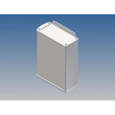 BOÎTIER EN ALUMINIUM - BLANC - 145 x 105.9 x 45.8 mm - avec bride - Ve