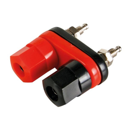 DOUBLE BORNE DE RACCORDEMENT ROUGE - NOIR - Velleman