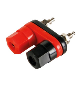 DOUBLE BORNE DE RACCORDEMENT ROUGE - NOIR - Velleman