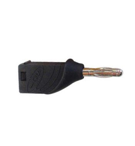 FICHE BANANE EMPILABLE 4mm - NOIR - Velleman