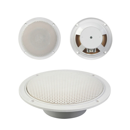JEU DE 2 HAUT-PARLEURS CONIQUES 5" AVEC GRILLES & RÉSISTANT À L'EAU 80
