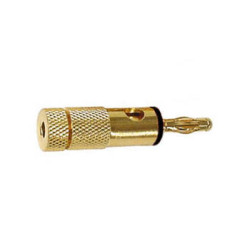 FICHES BANANES DORÉES 4mm - NOIR - Velleman