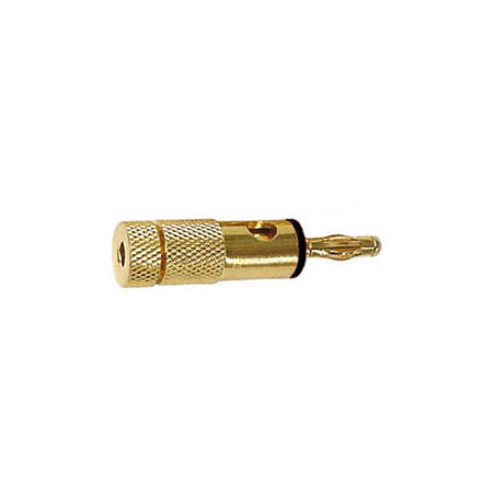 FICHES BANANES DORÉES 4mm - NOIR - Velleman