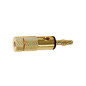 FICHES BANANES DORÉES 4mm - NOIR FICHES BANANES DORÉES 4mm - NOIR
