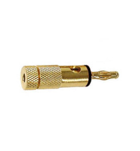 FICHES BANANES DORÉES 4mm - NOIR - Velleman