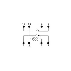 DIL RELAIS 0.5A/10W max. 2 x TRAVAIL 24Vcc