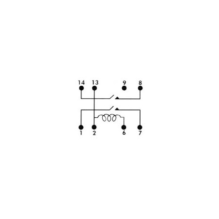 DIL RELAIS 0.5A/10W max. 2 x TRAVAIL 24Vcc