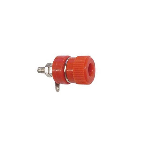 DOUILLE 4mm NICKELEE - ROUGE - Velleman