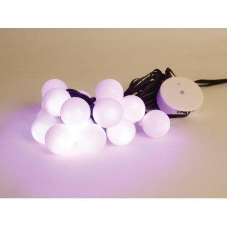 Colourlight - 8 m - 16 lampes RVB - fil noir - 12 V - Velleman