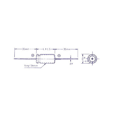 CONDENSATEUR CHIMIQUE AXIAL 100µF / 63V