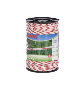 Cordelette Profi 6mm 200m 6x0,30 TriC blanc/rouge - PRL