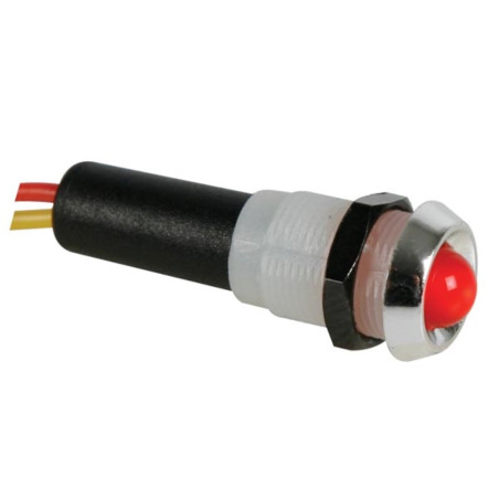VOYANT LED ROUGE CLIGNOTANT 12V - BOITIER CHROME - Velleman