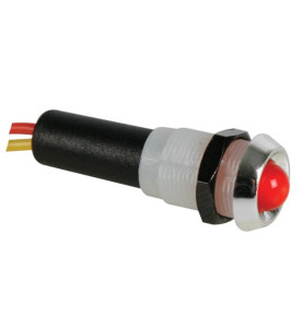 VOYANT LED ROUGE CLIGNOTANT 12V - BOITIER CHROME - Velleman