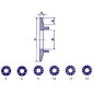 CADRAN POUR BOUTON 15mm (TRANSPARENT - NOIR 11 CHIFFRES)