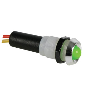 VOYANT LED VERT 12V - BOITIER CHROME - Velleman