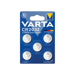 BLISTER AVEC 5 x CR2032 LITHIUM 3.0 V - 230 mAh - Velleman