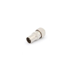 FICHE COAX MALE TV 9.5mm/2.3mm METALLIQUE - Velleman