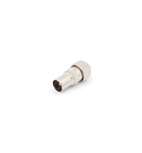 FICHE COAX MALE TV 9.5mm/2.3mm METALLIQUE - Velleman