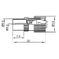 FICHE COAX MALE TV 9.5mm/2.3mm METALLIQUE FICHE COAX MALE TV 9.5mm/2.3mm METALLIQUE