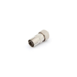 FICHE COAX FEMELLE TV 9.5mm/2.3mm METALLIQUE - Velleman