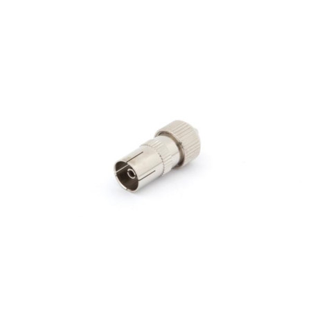FICHE COAX FEMELLE TV 9.5mm/2.3mm METALLIQUE - Velleman