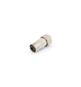 FICHE COAX FEMELLE TV 9.5mm/2.3mm METALLIQUE - Velleman