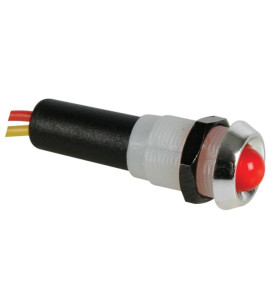 VOYANT LED ROUGE 12V - BOITIER CHROME - Velleman