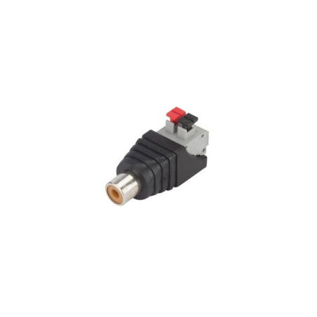 RCA FEMELLE VERS CONNEXION À RESSORT À 2 BROCHES - 5 pcs - Velleman