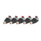 RCA FEMELLE VERS CONNEXION À RESSORT À 2 BROCHES - 5 pcs