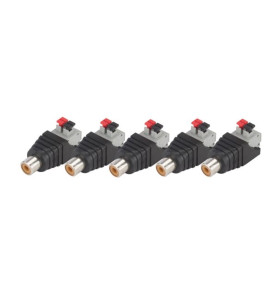 RCA FEMELLE VERS CONNEXION À RESSORT À 2 BROCHES - 5 pcs - Velleman