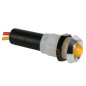 VOYANT LED JAUNE 12V - BOITIER CHROME
