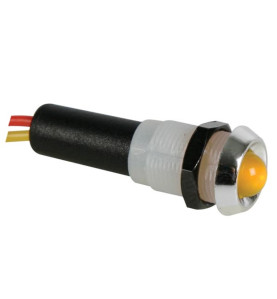 VOYANT LED JAUNE 12V - BOITIER CHROME - Velleman