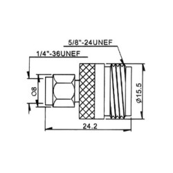 CONNECTEUR SMA MALE VERS N FEMELLE