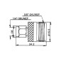 CONNECTEUR SMA MALE VERS N FEMELLE