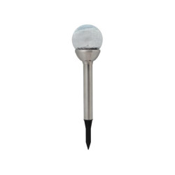 LAMPE SOLAIRE POUR JARDIN - LED RGB - avec socle en acier inoxydable -