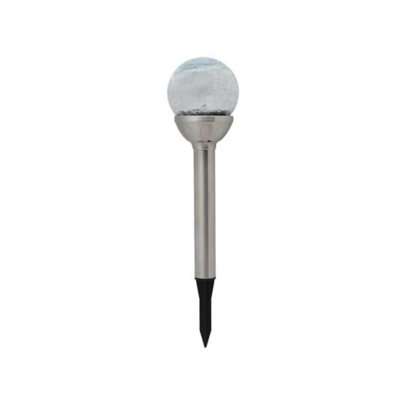 LAMPE SOLAIRE POUR JARDIN - LED RGB - avec socle en acier inoxydable - présentoir de 12 pcs