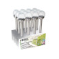 LAMPE SOLAIRE POUR JARDIN - LED RGB - avec socle en acier inoxydable - présentoir de 12 pcs