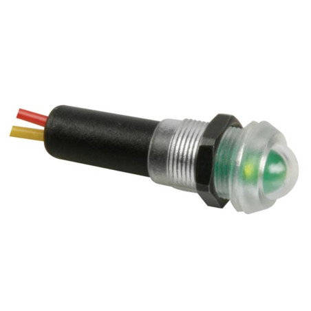 VOYANT LED VERT 12V RESISTANT A L'EAU - BOITIER NOIR - Velleman