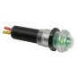 VOYANT LED VERT 12V RESISTANT A L'EAU - BOITIER NOIR