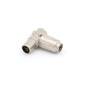 FICHE COAX FEMELLE COUDÉE 9.5mm/2.3mm - MÉTALLIQUE