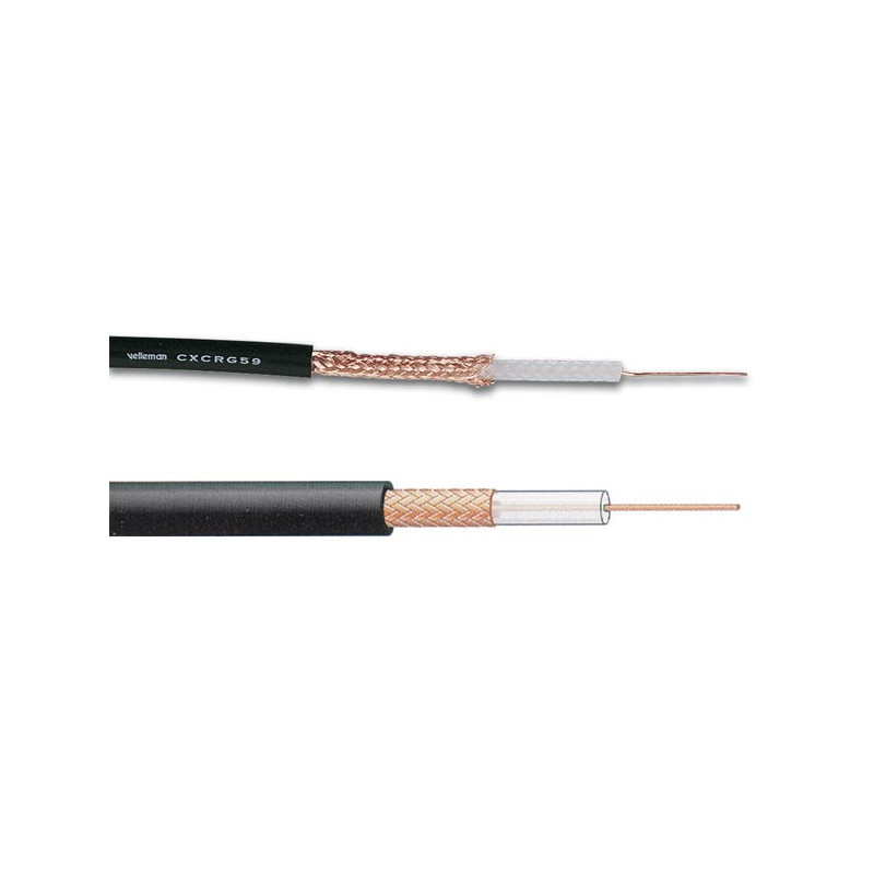 CABLE COAX RG-59 B/U MIL NOIR