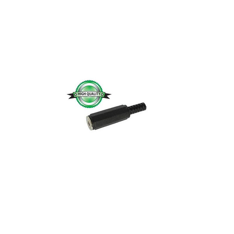 JACK FEMELLE 3.5mm STEREO PLASTIQUE NOIR