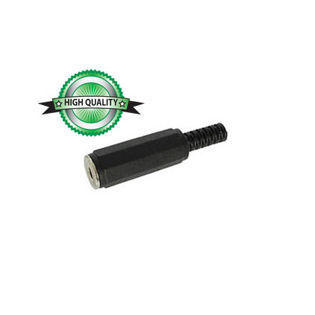JACK FEMELLE 3.5mm STEREO PLASTIQUE NOIR - Velleman