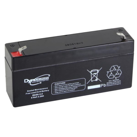 ACCU ACIDE-PLOMB 6 V - 3.2 Ah 134 x 34 x 66 mm - Velleman