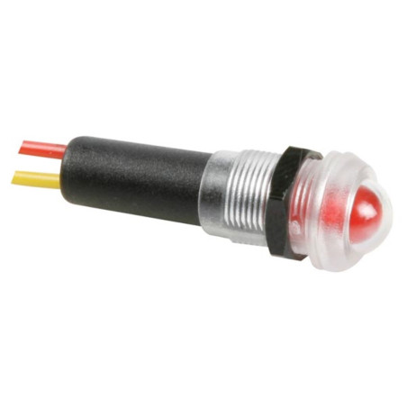 VOYANT LED ROUGE 12V RESISTANT A L'EAU - BOITIER NOIR - Velleman