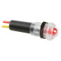 VOYANT LED ROUGE 12V RESISTANT A L'EAU - BOITIER NOIR